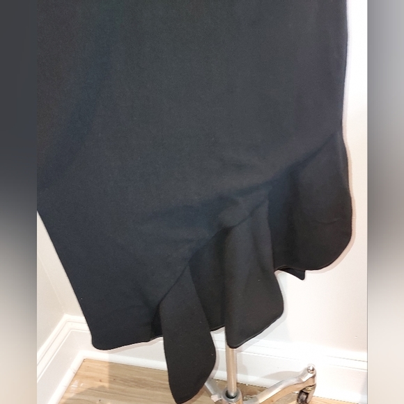 Josie Natori Black Sheath Sleeveless Crepe Cheongsam Dress NWT - Picture 7 of 7